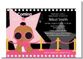A Star Is Born Hollywood Black|Pink - Baby Shower Petite Invitations