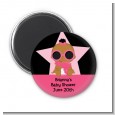 A Star Is Born Hollywood Black|Pink - Personalized Baby Shower Magnet Favors thumbnail