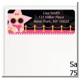 A Star Is Born Hollywood Black|Pink - Baby Shower Return Address Labels thumbnail