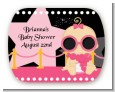 A Star Is Born Hollywood Black|Pink - Personalized Baby Shower Rounded Corner Stickers thumbnail