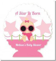 A Star Is Born Hollywood White|Pink - Personalized Baby Shower Centerpiece Stand