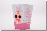A Star Is Born Hollywood White|Pink - Personalized Baby Shower Popcorn Boxes