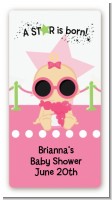 A Star Is Born Hollywood White|Pink - Custom Rectangle Baby Shower Sticker/Labels