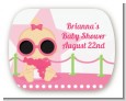 A Star Is Born Hollywood White|Pink - Personalized Baby Shower Rounded Corner Stickers thumbnail