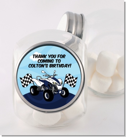 ATV 4 Wheeler Quad - Personalized Birthday Party Candy Jar