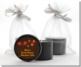 Autumn Leaves - Bridal Shower Black Candle Tin Favors