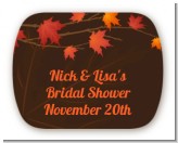 Autumn Leaves - Personalized Bridal Shower Rounded Corner Stickers