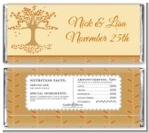Autumn Tree - Personalized Bridal Shower Candy Bar Wrappers