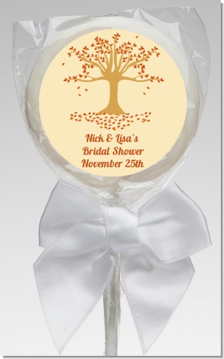 Autumn Tree - Personalized Bridal Shower Lollipop Favors