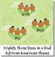 Triplets Three Peas in a Pod African American thumbnail
