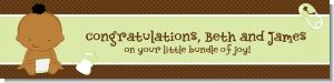 Baby Neutral African American - Personalized Baby Shower Banners