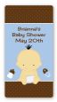 Baby Boy Asian - Custom Rectangle Baby Shower Sticker/Labels thumbnail