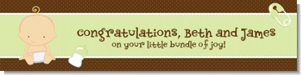 Baby Neutral Caucasian - Personalized Baby Shower Banners
