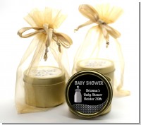 Baby Bling - Baby Shower Gold Tin Candle Favors