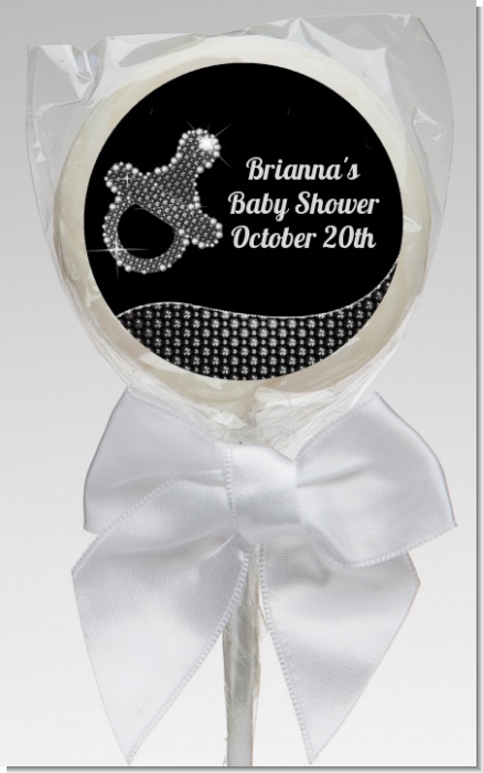 Baby Bling Pacifier - Personalized Baby Shower Lollipop Favors