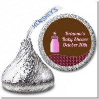 Baby Bling Pink - Hershey Kiss Baby Shower Sticker Labels