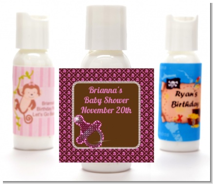 Baby Bling Pink - Personalized Baby Shower Lotion Favors