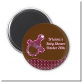 Baby Bling Pink Pacifier - Personalized Baby Shower Magnet Favors