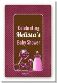 Baby Bling Pink - Custom Large Rectangle Baby Shower Sticker/Labels