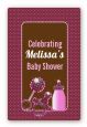 Baby Bling Pink - Custom Large Rectangle Baby Shower Sticker/Labels thumbnail