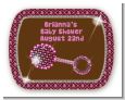 Baby Bling Pink - Personalized Baby Shower Rounded Corner Stickers thumbnail