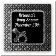 Baby Bling - Square Personalized Baby Shower Sticker Labels thumbnail
