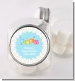 Baby Blocks Blue - Personalized Baby Shower Candy Jar thumbnail