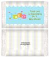 Baby Blocks Blue - Personalized Popcorn Wrapper Baby Shower Favors thumbnail