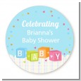 Baby Blocks Blue - Personalized Baby Shower Table Confetti thumbnail