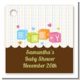 Baby Blocks - Personalized Baby Shower Card Stock Favor Tags thumbnail