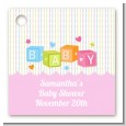 Baby Blocks Pink - Personalized Baby Shower Card Stock Favor Tags thumbnail