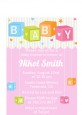 Baby Blocks Pink - Baby Shower Petite Invitations thumbnail
