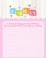 Baby Blocks Pink - Baby Shower Notes of Advice thumbnail