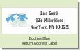 Booties Blue - Baby Shower Return Address Labels thumbnail