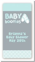 Booties Blue - Custom Rectangle Baby Shower Sticker/Labels