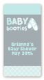 Booties Blue - Custom Rectangle Baby Shower Sticker/Labels thumbnail