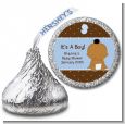 Baby Boy African American - Hershey Kiss Baby Shower Sticker Labels thumbnail