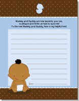 Baby Boy African American - Baby Shower Notes of Advice