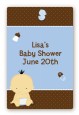 Baby Boy Asian - Custom Large Rectangle Baby Shower Sticker/Labels thumbnail