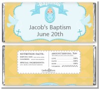 Baby Boy - Personalized Baptism / Christening Candy Bar Wrappers