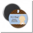 Baby Boy Caucasian - Personalized Baby Shower Magnet Favors thumbnail