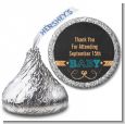 Baby Boy Chalk Inspired - Hershey Kiss Baby Shower Sticker Labels thumbnail
