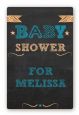 Baby Boy Chalk Inspired - Custom Large Rectangle Baby Shower Sticker/Labels thumbnail