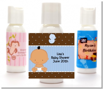 Baby Boy Hispanic - Personalized Baby Shower Lotion Favors