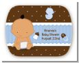 Baby Boy Hispanic - Personalized Baby Shower Rounded Corner Stickers thumbnail