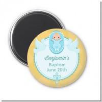 Baby Boy - Personalized Baptism / Christening Magnet Favors