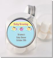 Baby Brewing Tea Party - Personalized Baby Shower Candy Jar