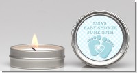 Baby Feet Baby Boy - Baby Shower Candle Favors