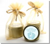 Baby Feet Baby Boy - Baby Shower Gold Tin Candle Favors