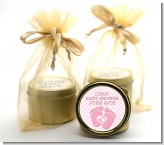 Baby Feet Baby Girl - Baby Shower Gold Tin Candle Favors